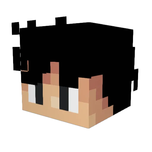 ricola12 Minecraft avatar head, 3D render