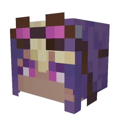 riconii Minecraft avatar head, 3D render