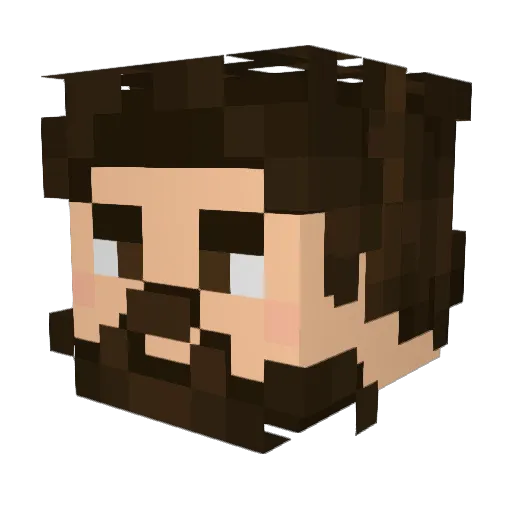 ricqvo Minecraft avatar head, 3D render