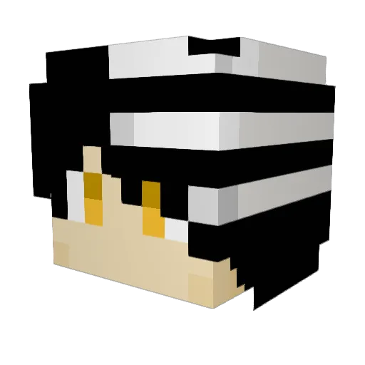 ridian_thewolf Minecraft avatar head, 3D render