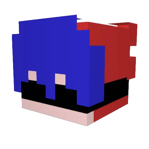 ridotojii Minecraft avatar head, 3D render