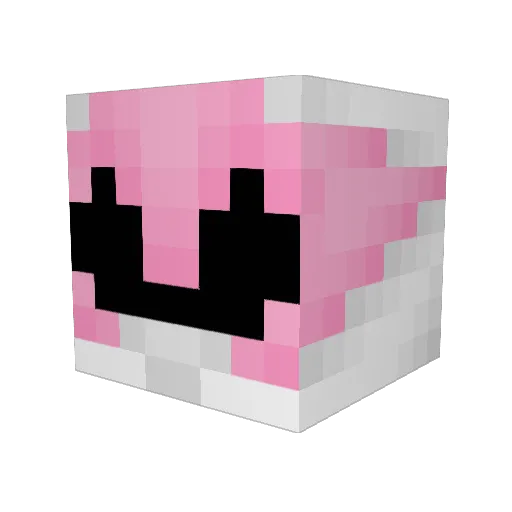 ridussy Minecraft avatar head, 3D render