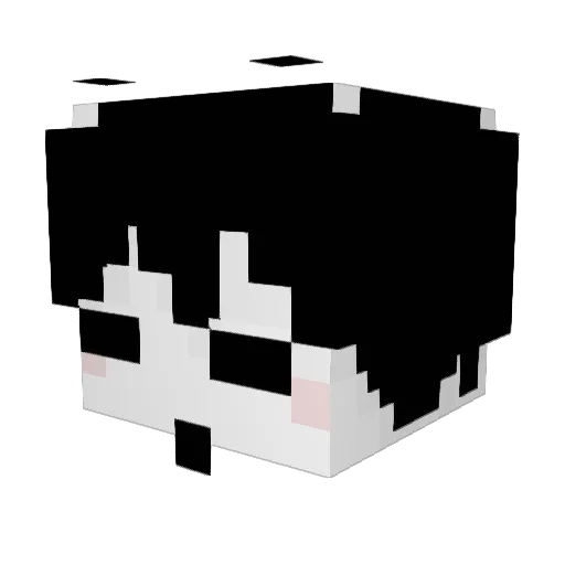 riekoliiii_ Minecraft avatar head, 3D render