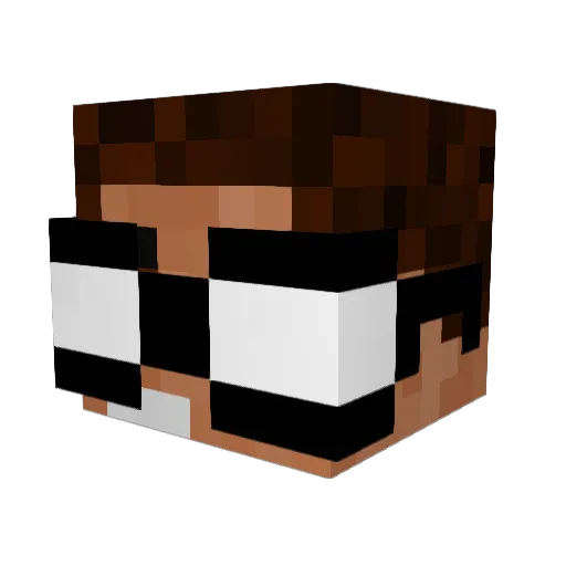 rievz Minecraft avatar head, 3D render