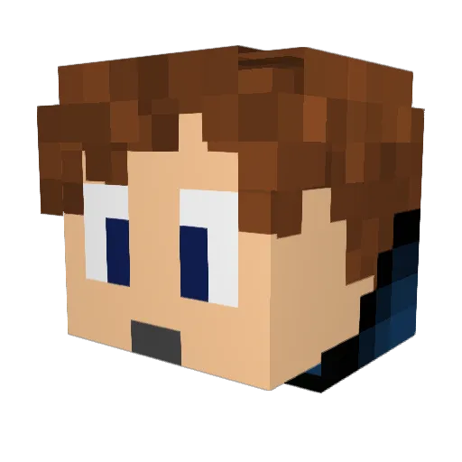 riga4 Minecraft avatar head, 3D render