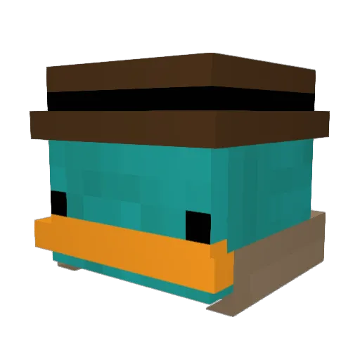 rigbby Minecraft avatar head, 3D render