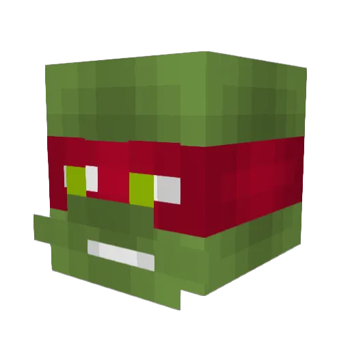 right_bollock Minecraft avatar head, 3D render
