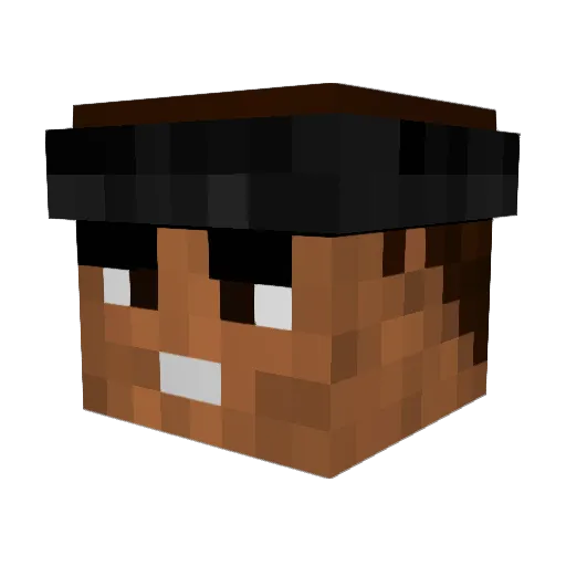 rignut Minecraft avatar head, 3D render