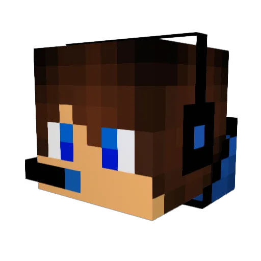 rigoe1 Minecraft avatar head, 3D render