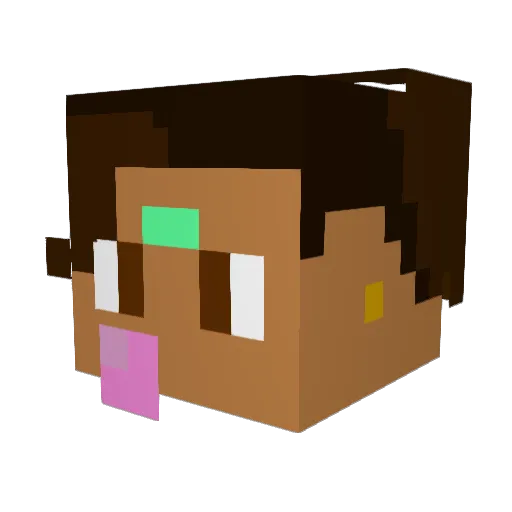 rigora Minecraft avatar head, 3D render