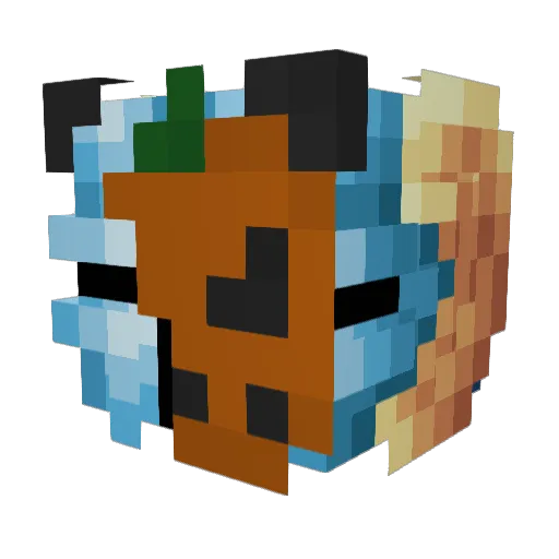 rihd Minecraft avatar head, 3D render