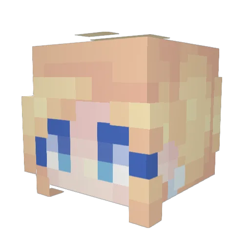 riho88riho Minecraft avatar head, 3D render