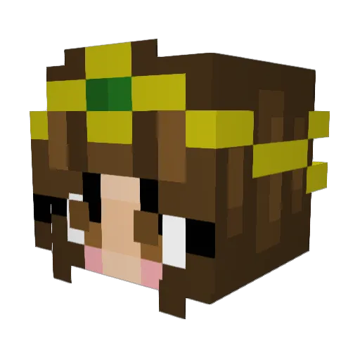 rii_rii Minecraft avatar head, 3D render