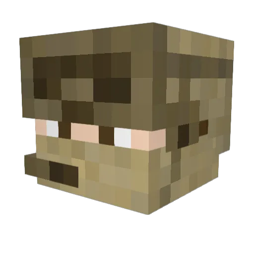 riickybobby Minecraft avatar head, 3D render
