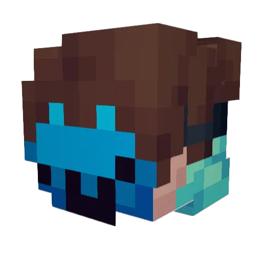 riihi Minecraft avatar head, 3D render