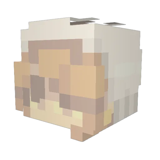riiiiihem Minecraft avatar head, 3D render