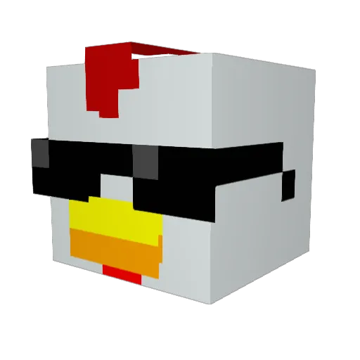 riiscado Minecraft avatar head, 3D render
