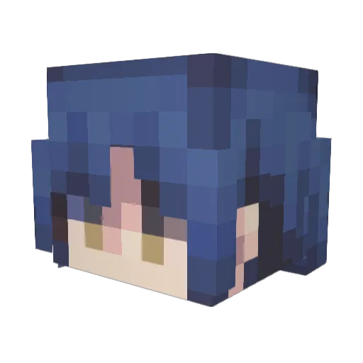 rikameow Minecraft avatar head, 3D render