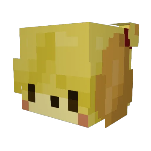rikasuave Minecraft avatar head, 3D render