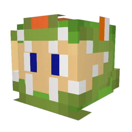 rikbreda Minecraft avatar head, 3D render