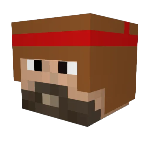 rikhelga Minecraft avatar head, 3D render