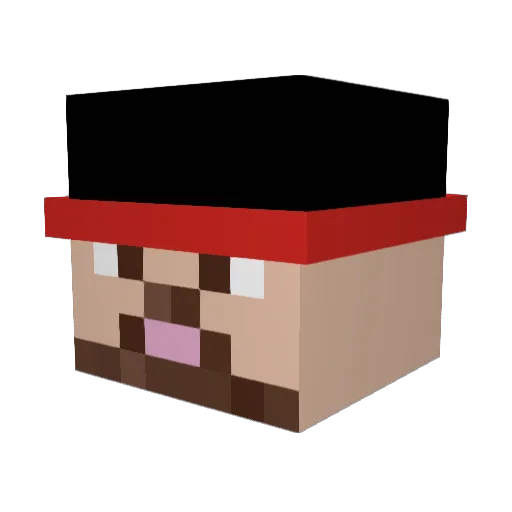 rikirty Minecraft avatar head, 3D render