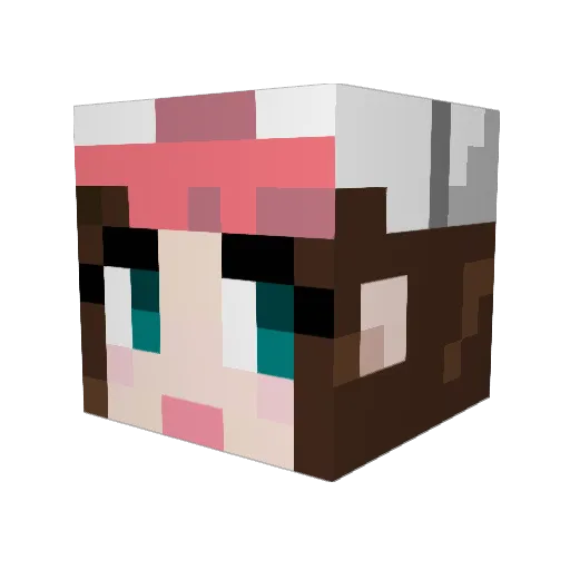 rikkuriku Minecraft avatar head, 3D render