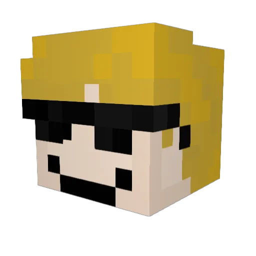 riko250 Minecraft avatar head, 3D render
