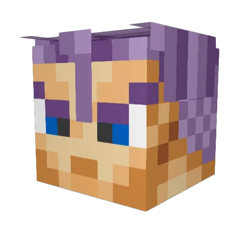 rikodou808 Minecraft avatar head, 3D render