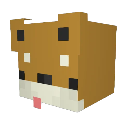 rikomoto Minecraft avatar head, 3D render