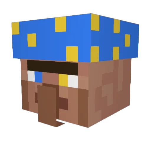 rikrey Minecraft avatar head, 3D render