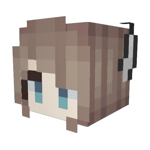 rileyclaire Minecraft avatar head, 3D render