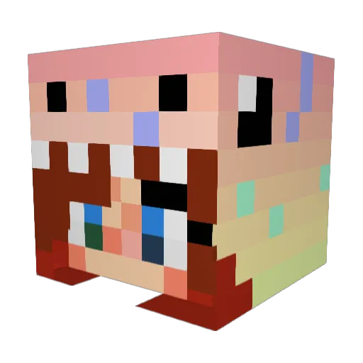 rileycorbinn Minecraft avatar head, 3D render