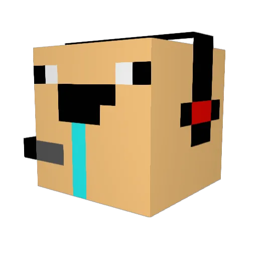 rileyscarface Minecraft avatar head, 3D render