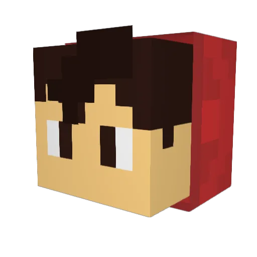 rileywami Minecraft avatar head, 3D render
