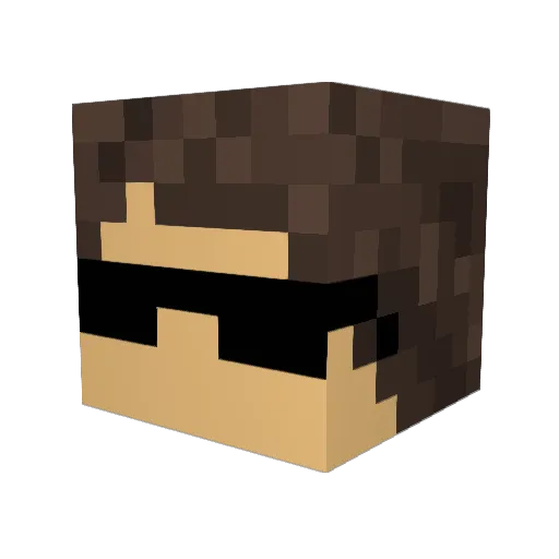 rillaaja Minecraft avatar head, 3D render