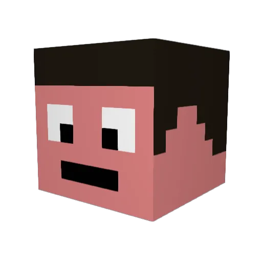 rilleb Minecraft avatar head, 3D render