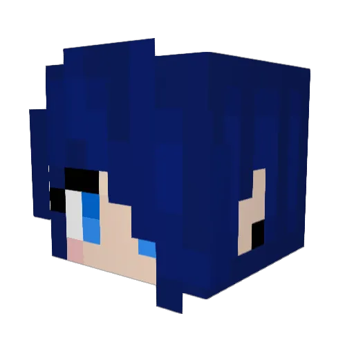rima_yt Minecraft avatar head, 3D render