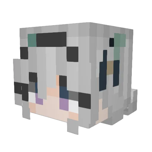 rimekamone Minecraft avatar head, 3D render