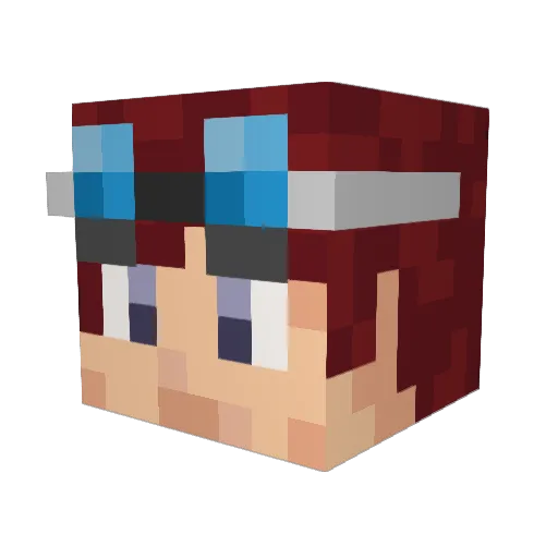 rimevel Minecraft avatar head, 3D render