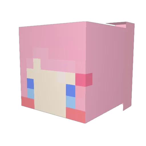 rimo_1026 Minecraft avatar head, 3D render