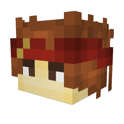 rimoramo Minecraft avatar head, 3D render
