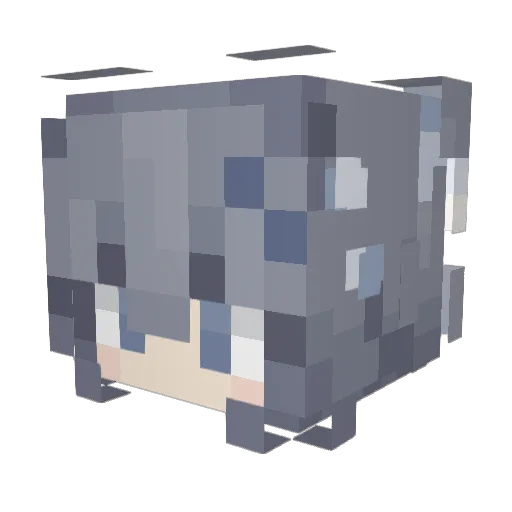 rin116x Minecraft avatar head, 3D render