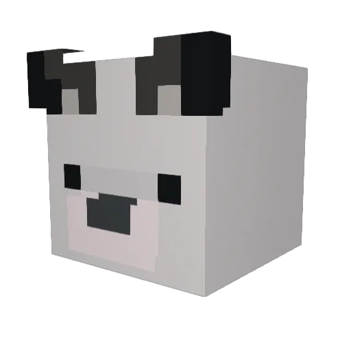 rin718 Minecraft avatar head, 3D render