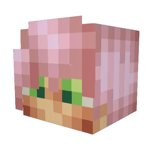 rina0709 Minecraft avatar head, 3D render