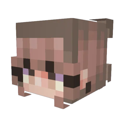 rina_135 Minecraft avatar head, 3D render