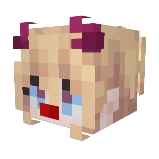 rina_mef Minecraft avatar head, 3D render