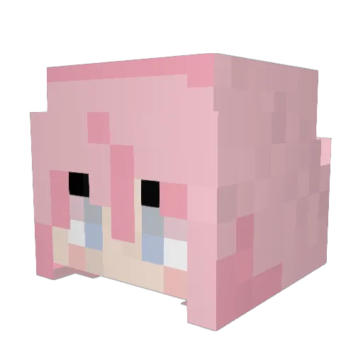 rinahkw Minecraft avatar head, 3D render
