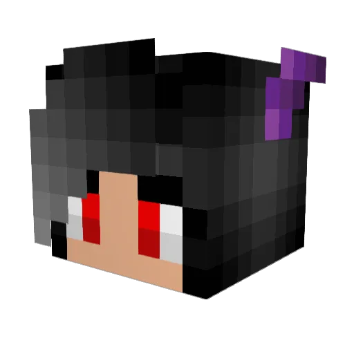rinalover Minecraft avatar head, 3D render