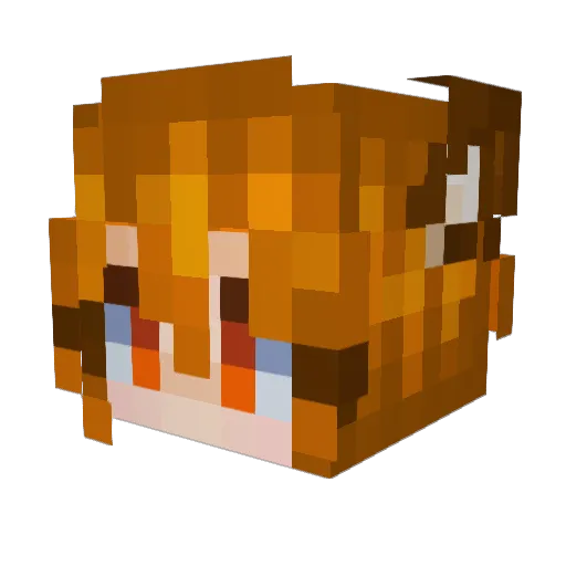 rinaur Minecraft avatar head, 3D render